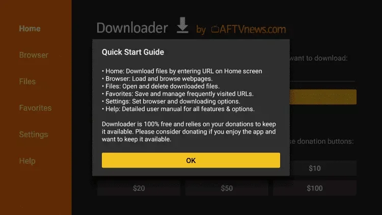Click OK Button